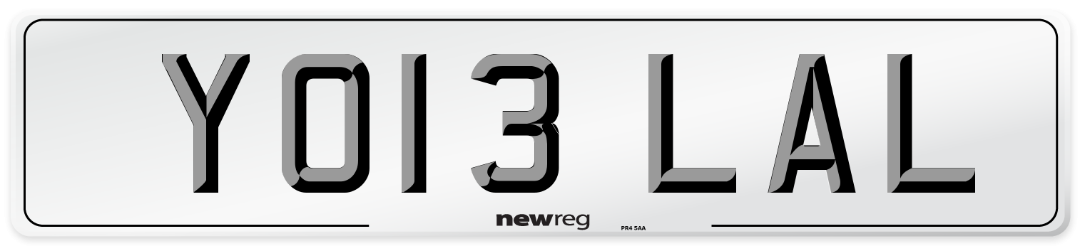 YO13 LAL Number Plate from New Reg